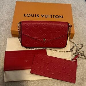 Louis Vuitton Red Empriente Felicie Pochette
